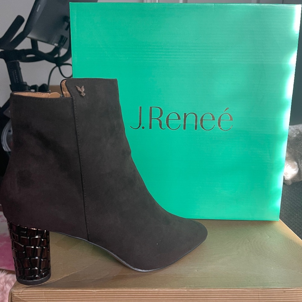 Brown Suede Booties